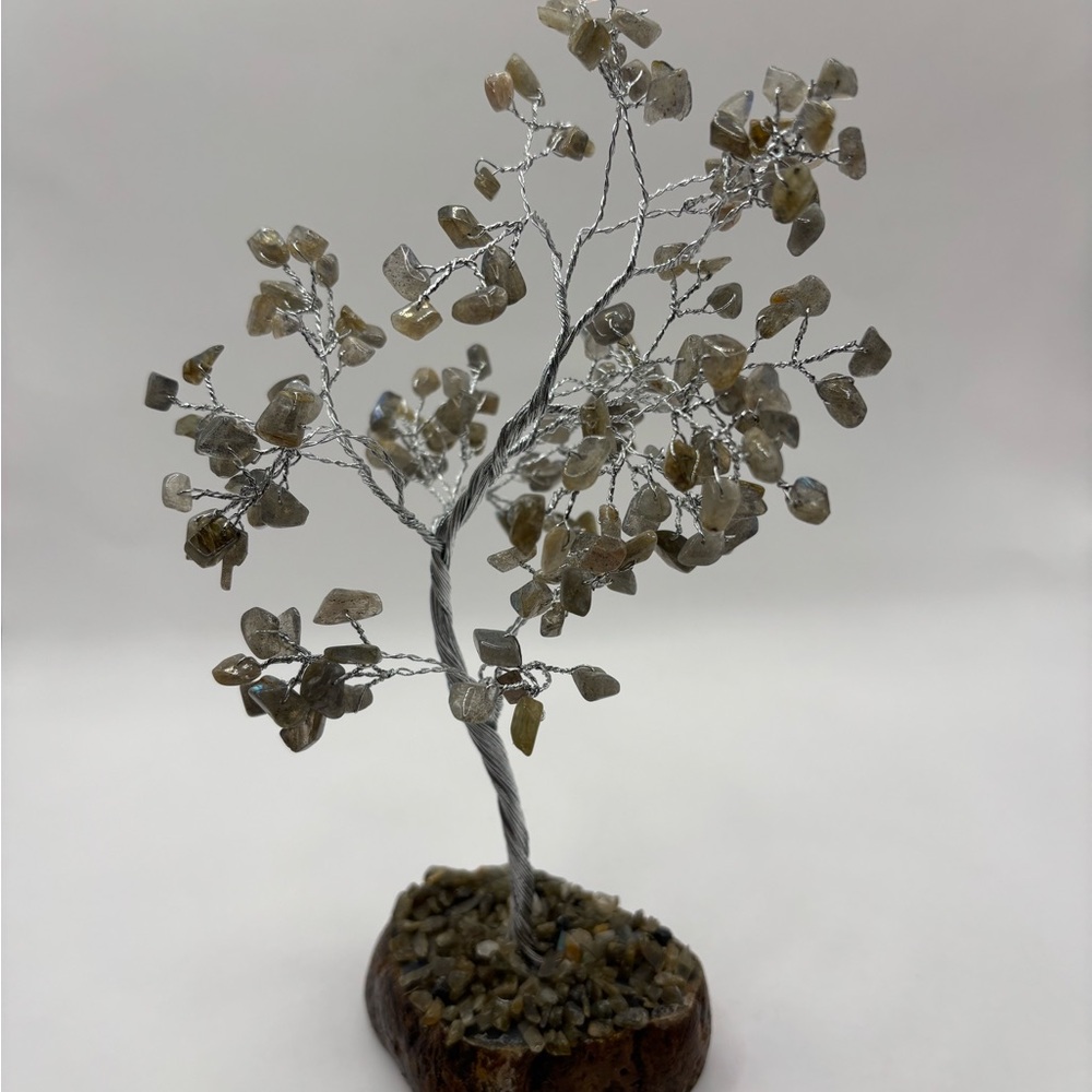 Elegant Wire labradorite Gemstone Tree Sculpture